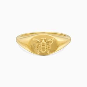 Mejuri Honey Bee Signet Ring Size 3